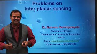 120 Problems on interplanar spacing  Dr Ramu Mannam [upl. by Nidnarb]