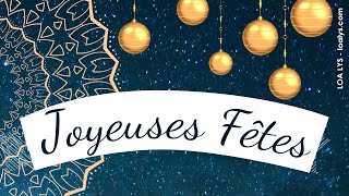 201  Joyeuses Fêtes  carte virtuelle Joyeux Noël Bonne Année [upl. by Lilli]