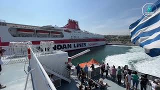 Minoan Lines Santorini Palace departing Heraklion  ferry from Crete to Athens Greece Part 112 [upl. by Oslec]