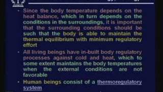 Lecture  36 Inside Design Conditions Thermal Comfort [upl. by Otit]