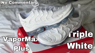 “Triple White” Nike VaporMax Plus  No Commentary nike [upl. by Ainegue]