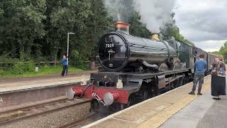 7029 Clun Castle and D1755 departing Pontefract Baghill 060724 [upl. by Oscar398]