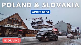 Driving from Poland to Slovakia Snow in Tatra 4K January 2024 [upl. by Nart]