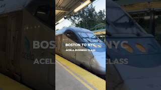 Trip Review on America’s Fastest Train  The Acela Express Business Class from Boston to New York🚆 [upl. by Anaed]