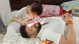 Anubhav Mohanty’s Eye Checkup by Cute Abhisarika Mohanty  Father Daughter Relationship  Fun [upl. by Nnylarat]