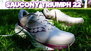 Saucony Triumph 22  PWRRUNPB For Easy Runs [upl. by Kirshbaum]