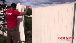 Vinyl Fence section repair [upl. by Aryhs]