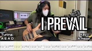 I Prevail  Hurricane  Bass Cover TABsheet music included [upl. by Lourie]