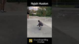 Nyjah Huston at a Local Skate Park sk8 skateboarding skateboardtrick skateboardflip [upl. by Jeralee]