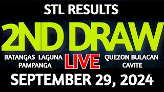 Stl Result Today 2nd draw September 29 2024 STL Batangas Live [upl. by Strohl381]