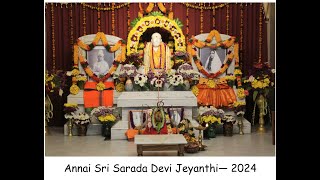 Sri Sarada Devi 171st Birthday Celebration  2024 [upl. by Aramenta]