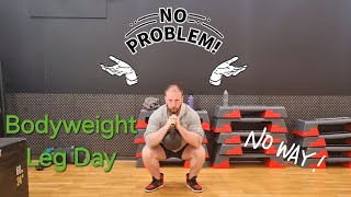 Leg Day  Bodyweight Exercises  No equipment necessary gym workout motivation [upl. by Ellerred]