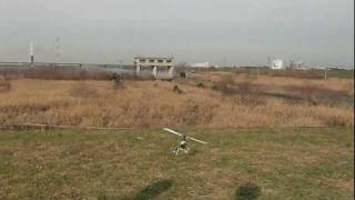 Hirobo EMBLA 450E RC heli scale flight 1 [upl. by Oneida]