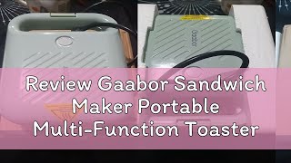 Review Gaabor Sandwich Maker Portable MultiFunction Toaster Frying Pan DoubleTray design Green [upl. by Milstone821]