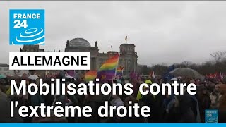 Allemagne  manifestations contre la progression de lextrême droite et du parti de lAfD [upl. by Eadrahc891]