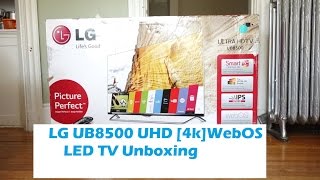 LG 55 inch UHD WebOS LEDTV 55UB8500 Unboxing amp First Setup [upl. by Niret]