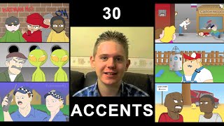 The English Language In 30 Accents Animated [upl. by Amapuna]