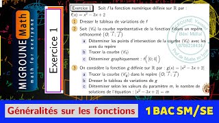 Généralités sur les fonctions — Exercice 1 —1 BAC SMSE [upl. by Nomde]