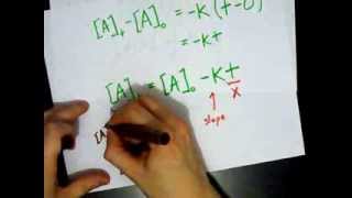 Integrated Rate Law 0th order reaction [upl. by Brechtel]