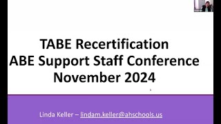 TABE Recertification [upl. by Kenaz]