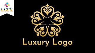 Luxury Logo  Luxury logo design in illustrator  How to make luxury logo [upl. by Llertram]