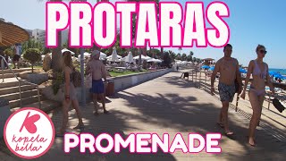 PROTARAS PROMENADE 4K VIRTUAL WALK  PROTARAS BEACH  CYPRUS BEST BEACHES [upl. by Nodnal402]