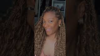 bohoknotlessbraids protectivestyles braidhairstylesforblackwomen shortsvideo [upl. by Ellirpa776]