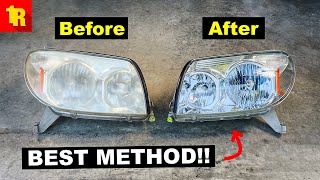 PLASTIC HeadLight Restoration ONLY REAL WAY TO DO IT [upl. by Aldora]