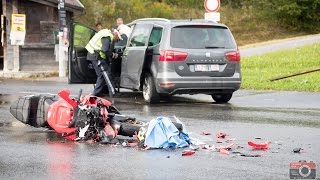 Verkehrsunfall Motorrad gegen PKW Dölsach [upl. by Iana]