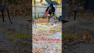 Fire Pit Prep likeandsubscribe tonytduesonyoutube firepit yardwork leaves backyardfirepit [upl. by Alverta209]