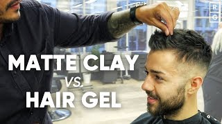 Using Matte Clay vs Hair Gel For A Natural Look [upl. by Ardyaf]