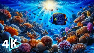 Meditation Music to Reduce Stress Depression Negativity  Underwater sea video with beautiful fish [upl. by Lrem]