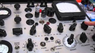 Testing 6J1 6AK5 EF95 vacuum tubes on a Hickok 539B tube tester [upl. by Hallee]