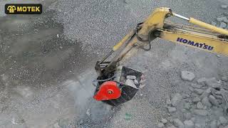 Motek Crusher Bucket working Collection excavatorattachments constructionequipment [upl. by Jerrine]