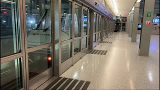 A Ride on the Newark Airport AirTrain from Terminal A to the Train Station [upl. by Omrelliug]