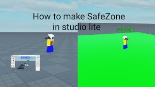 How to make an SafeZone in studio lite tutorial [upl. by Ham]