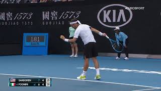 Sandgren vs Fognini Australian Open 2020 Best Point [upl. by Bruni192]