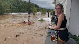 Flooding in Asheville North Carolina [upl. by Bonnell]