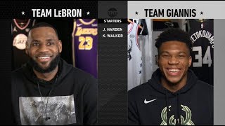 Team LeBron amp Team Giannis Full Draft  2019 NBA AllStar [upl. by Itsirk]