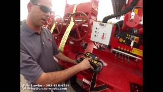 Knuckle Boom PK32080 Basic Operation and Setup  Oilfield Frac Trailer [upl. by Nimoynib]