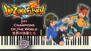 Inazuma Eleven イナズマイレブン OST  Champions Of The World  世界の強豪たち  Synthesia Piano Cover  Tutorial [upl. by Marcell]