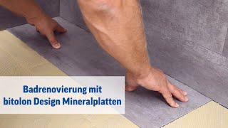 bito Anwendertipp  Badrenovierung mit bitolon Design Mineralplatten [upl. by Asyen336]