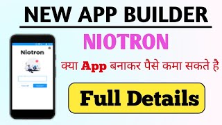 Niotron Online App Builder  Use Or Not  Niotron Is Best  Niotron App Making [upl. by Airun]