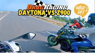 BMW S1000RR VS Daytona 675 VS Z900 Drag Race Boring Ride ho gaya Interesting😜 [upl. by Namialus]