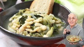 Escarole And Beans  Great Depression Cooking  Italian American Recipe [upl. by Adiv690]