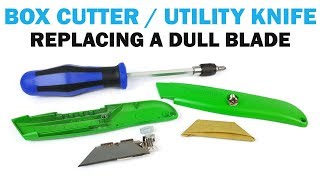 Replacing a Utility Knife amp Box Cutter Blade  DIY [upl. by Ennovyahs]