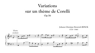 Rinck  Op 56 Variations for organ on a theme by Corelli w score [upl. by Kendell]