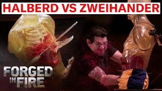 The Halberd vs The Zweihander German Weapons Showdown  Forged in Fire [upl. by Redyr]