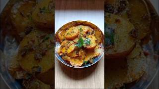 बटाट्याच्या काचऱ्या Batata KachryaDry Aloo Sabzi in Marathi easy quick Tiffin Recipeshortsfeed [upl. by Leonteen]