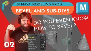 Maya Modelling Lesson 2 Bevel and Subdivs [upl. by Corin172]